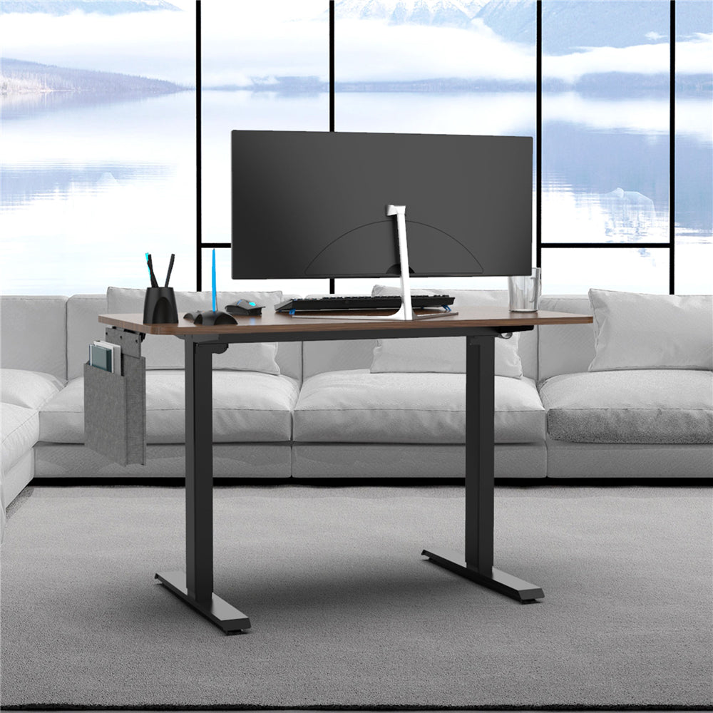 Height Adjustable Electric Standing Desk with Headset Hook and Storage Bag BH44121280