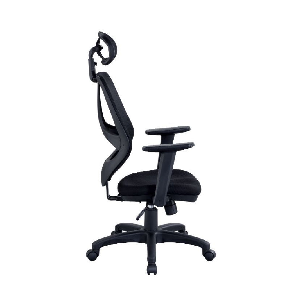 Arfon Adjustable Gaming Chair With Padded Seat Cushion Black Finish BH92960