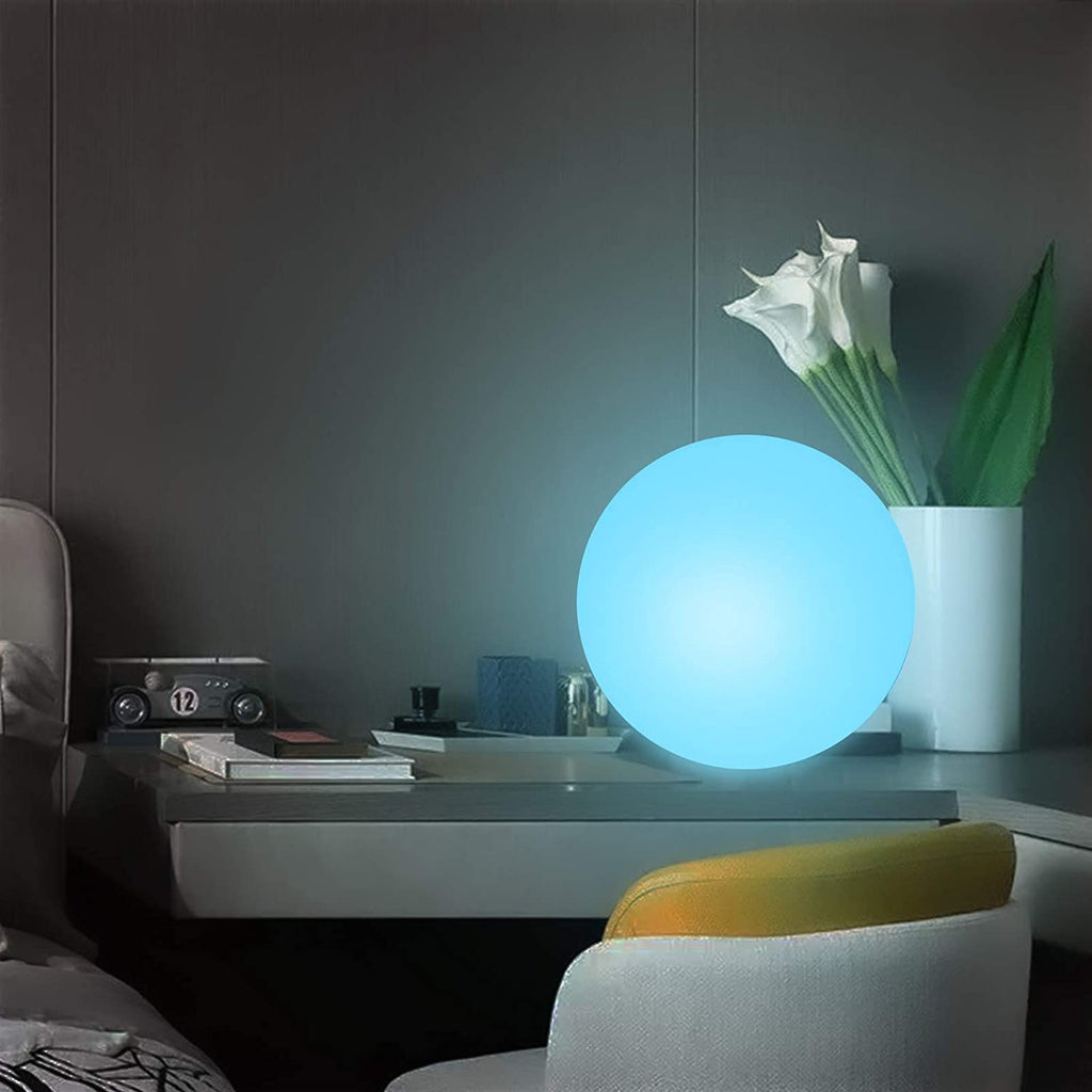 Pale Turquoise 16 Color Changing Ball LED Light  Ball Night Light -Remote  (12"/16")