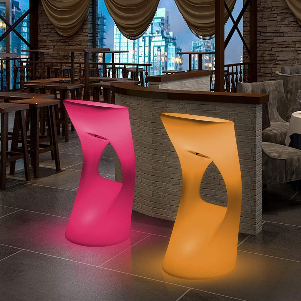 Goldenrod 16 Color Changing LED Light Up Furniture Bar Stool Chair(Bar Stool One Piece)