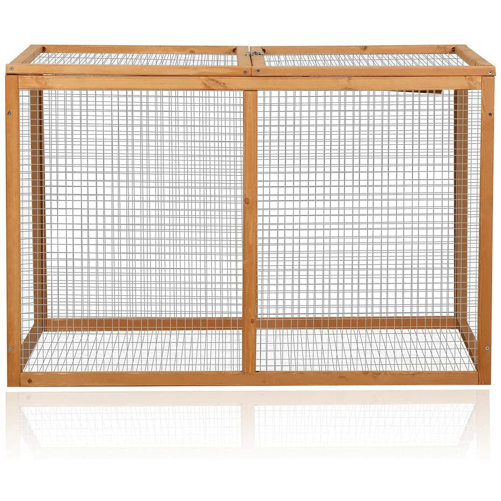 Beige Wooden Pet Extreme Hen House Chicken Rabbit Hutch Pet Cage Wood Small Animal Poultry Outdoor Cage