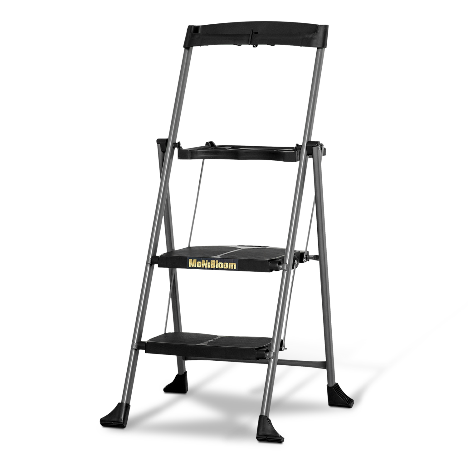 Tool Rack Steps Tool Holder Handle Folding Step Ladder w/Tool Tray - 2 Steps 3.68 ft/4 ...