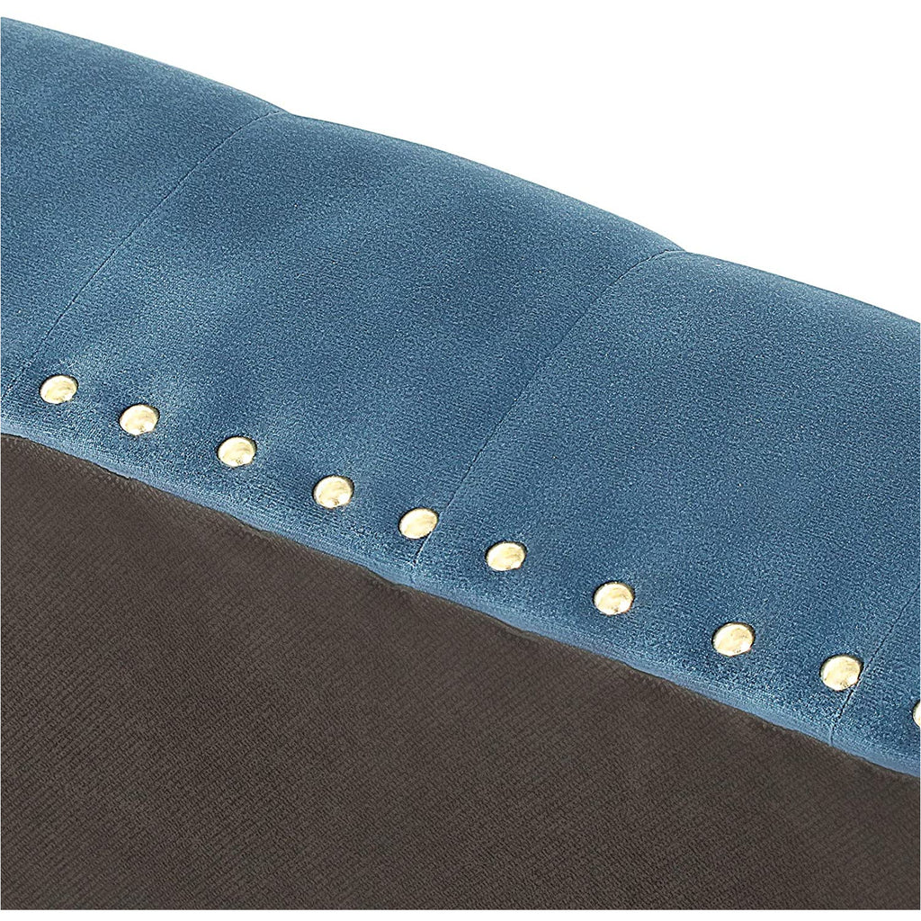Slate Gray Mid-Century Microfiber Button Tufted Ottoman Bench X-Leg Footstool Bench 3 Color