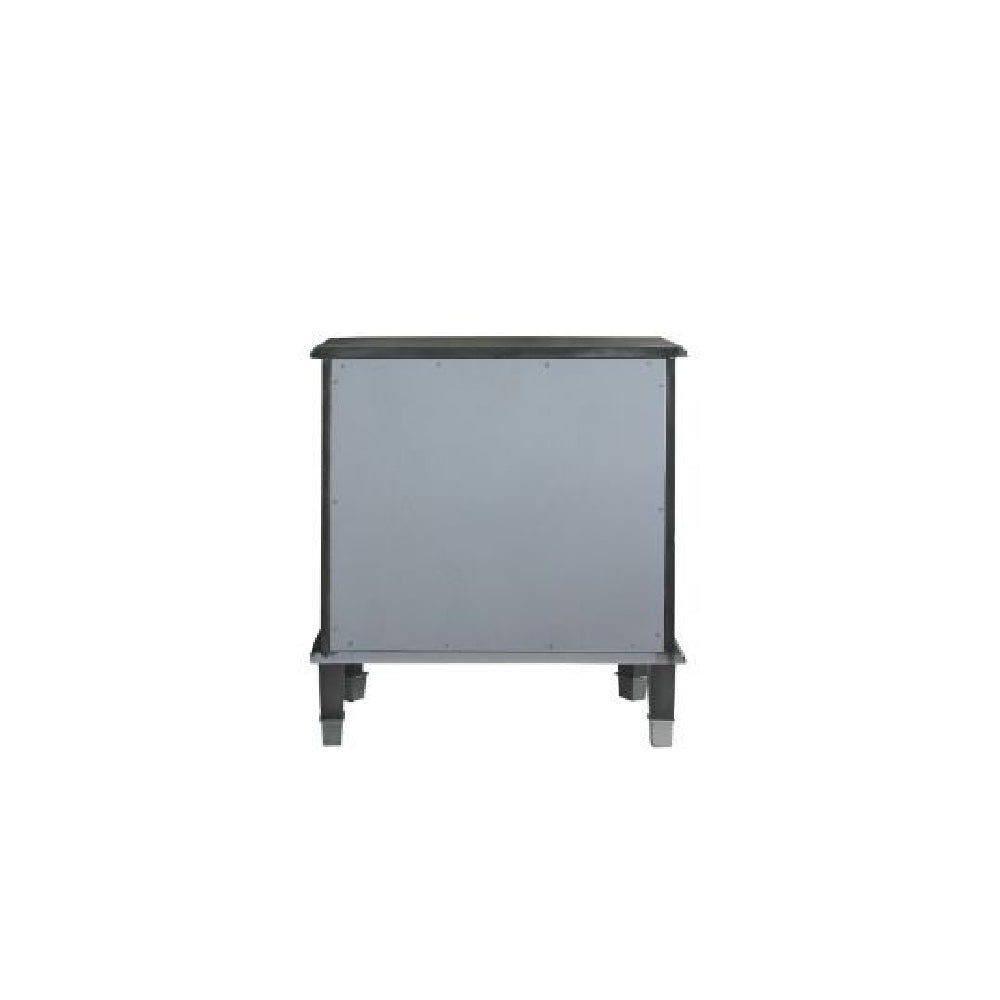 House Beatrice Nightstand With 2 Storage Drawers Charcoal & Light Gray Finish BH28813