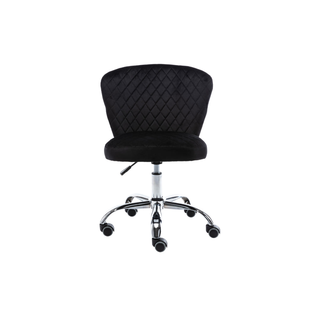 Black Computer Chair Task Chair Comfortable Swivel Chair and Mid- Back with Wheels