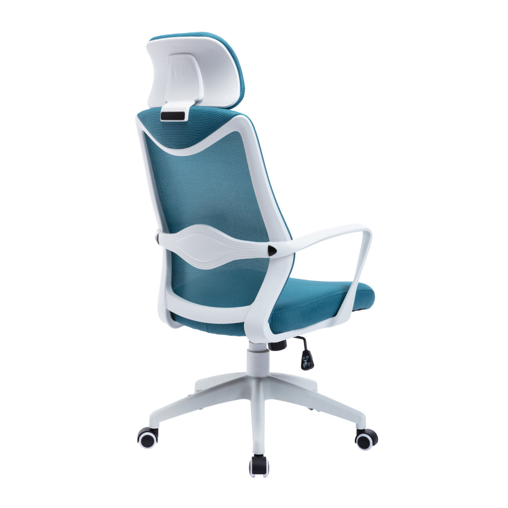 Ergonomic Mesh Chair Home Executive Desk Chair High Back with Wheels for Teens/Adults Blue