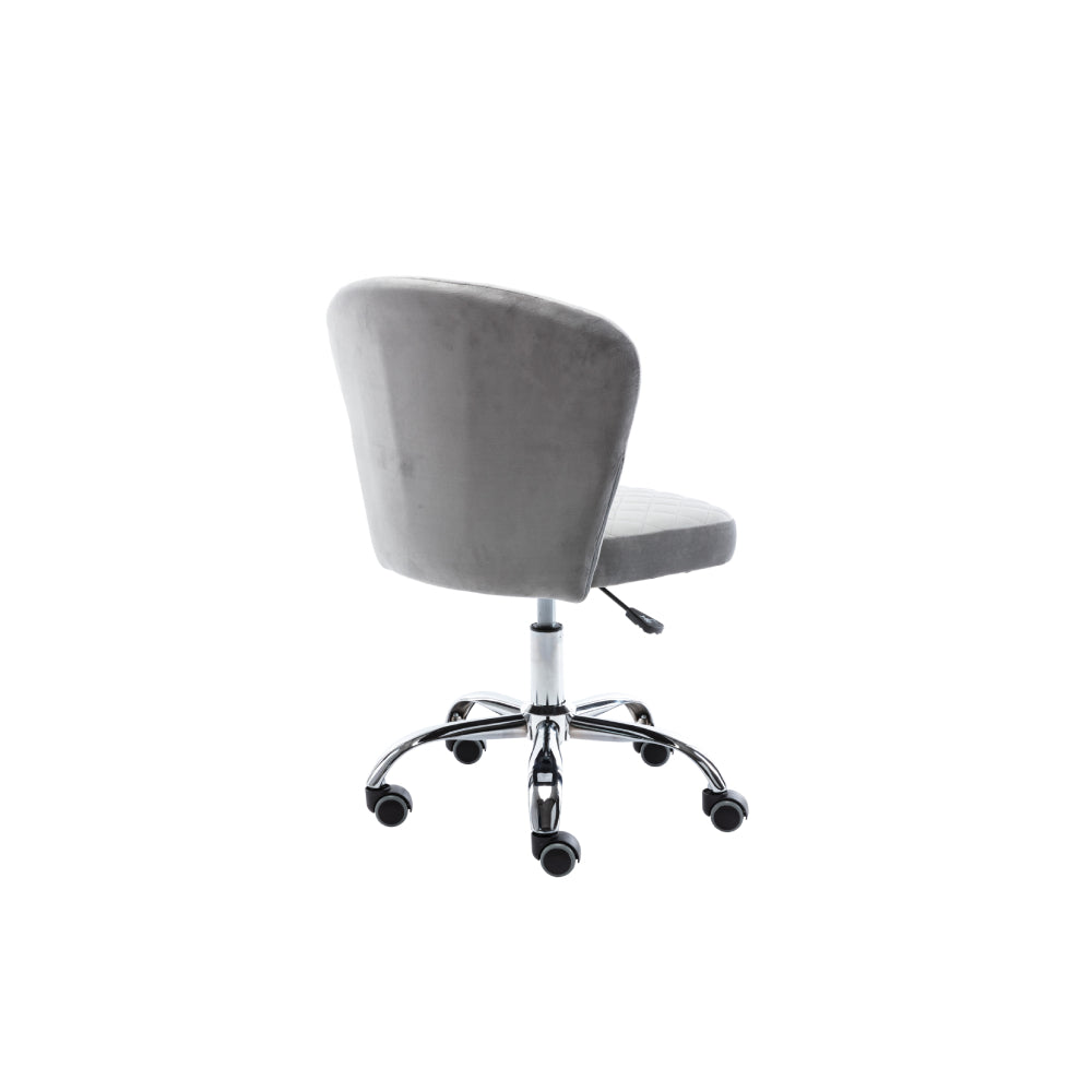 Dim Gray Computer Chair Task Chair Comfortable Swivel Chair and Mid- Back with Wheels