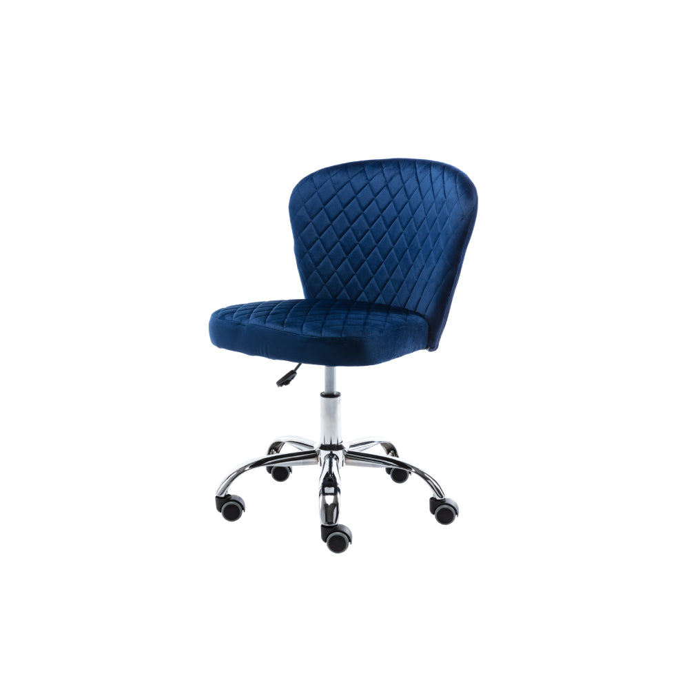 Midnight Blue Computer Chair Task Chair Comfortable Swivel Chair and Mid- Back with Wheels