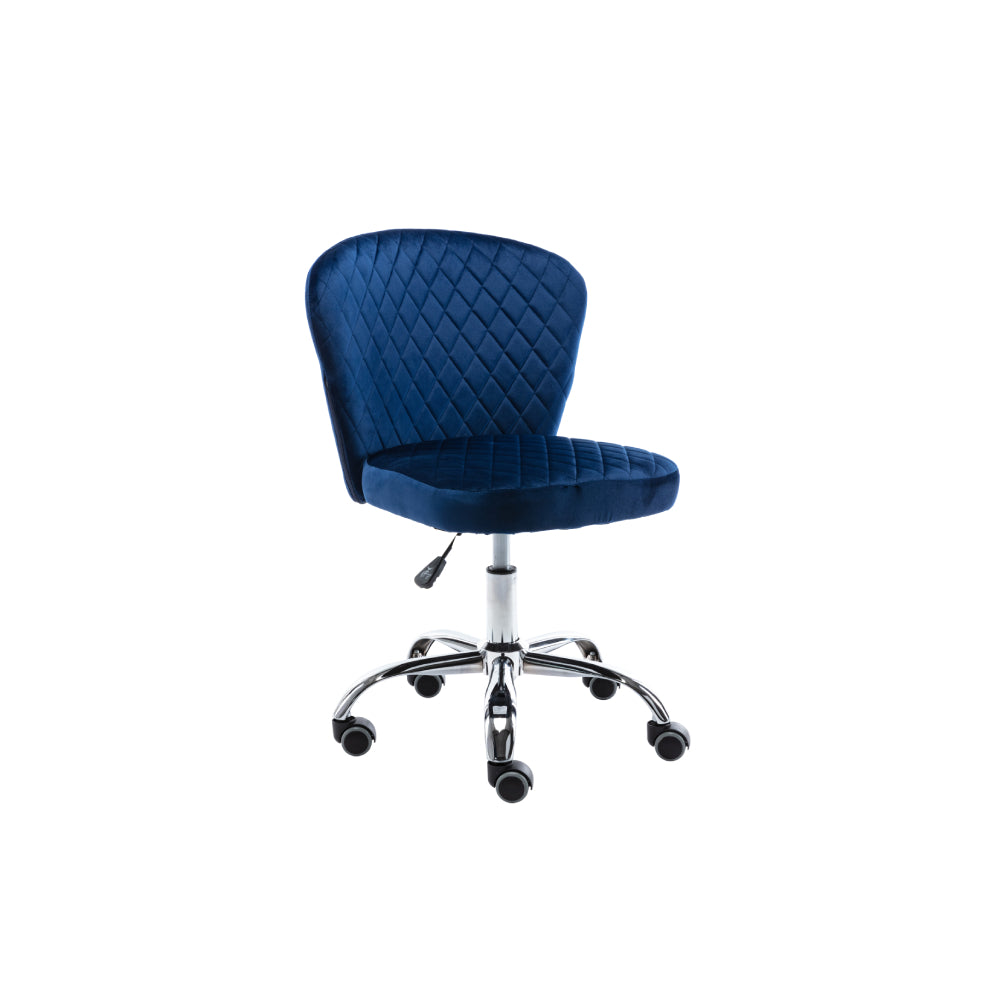 Midnight Blue Computer Chair Task Chair Comfortable Swivel Chair and Mid- Back with Wheels