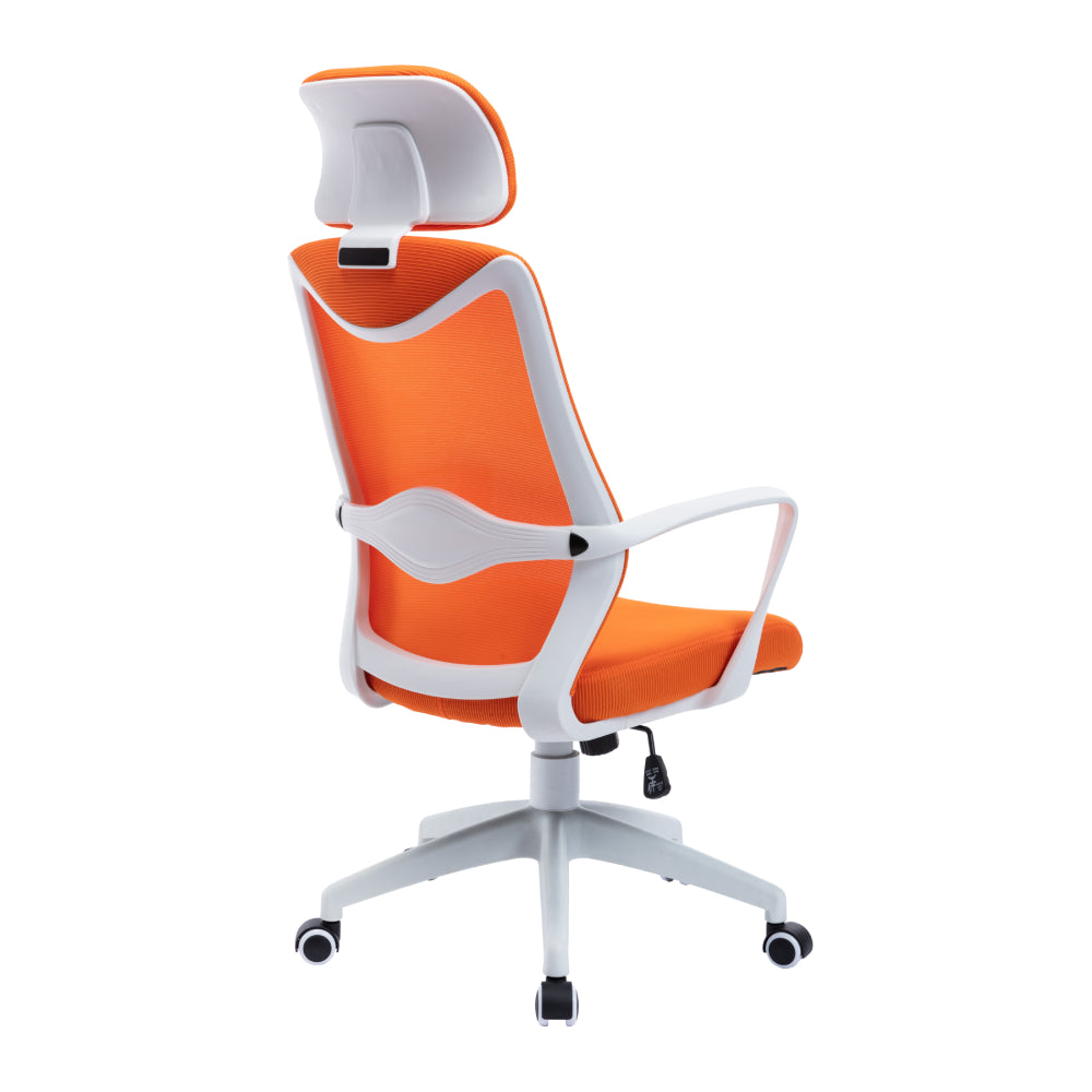 Ergonomic Mesh Chair Home Executive Desk Chair High Back with Wheels for Teens/Adults Orange