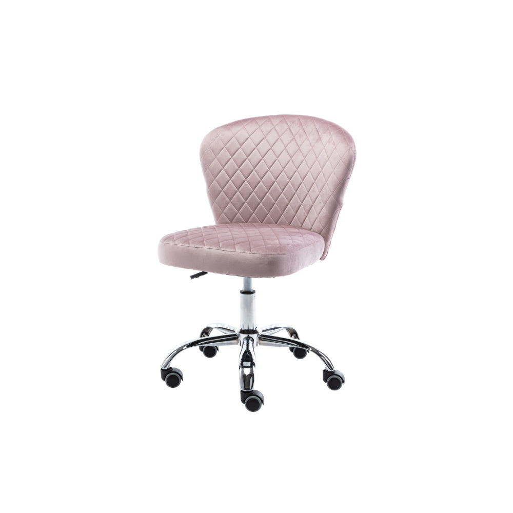 Rosy Brown Computer Chair Task Chair Comfortable Swivel Chair and Mid- Back with Wheels