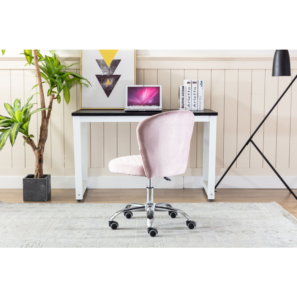 Gray Computer Chair Task Chair Comfortable Swivel Chair and Mid- Back with Wheels
