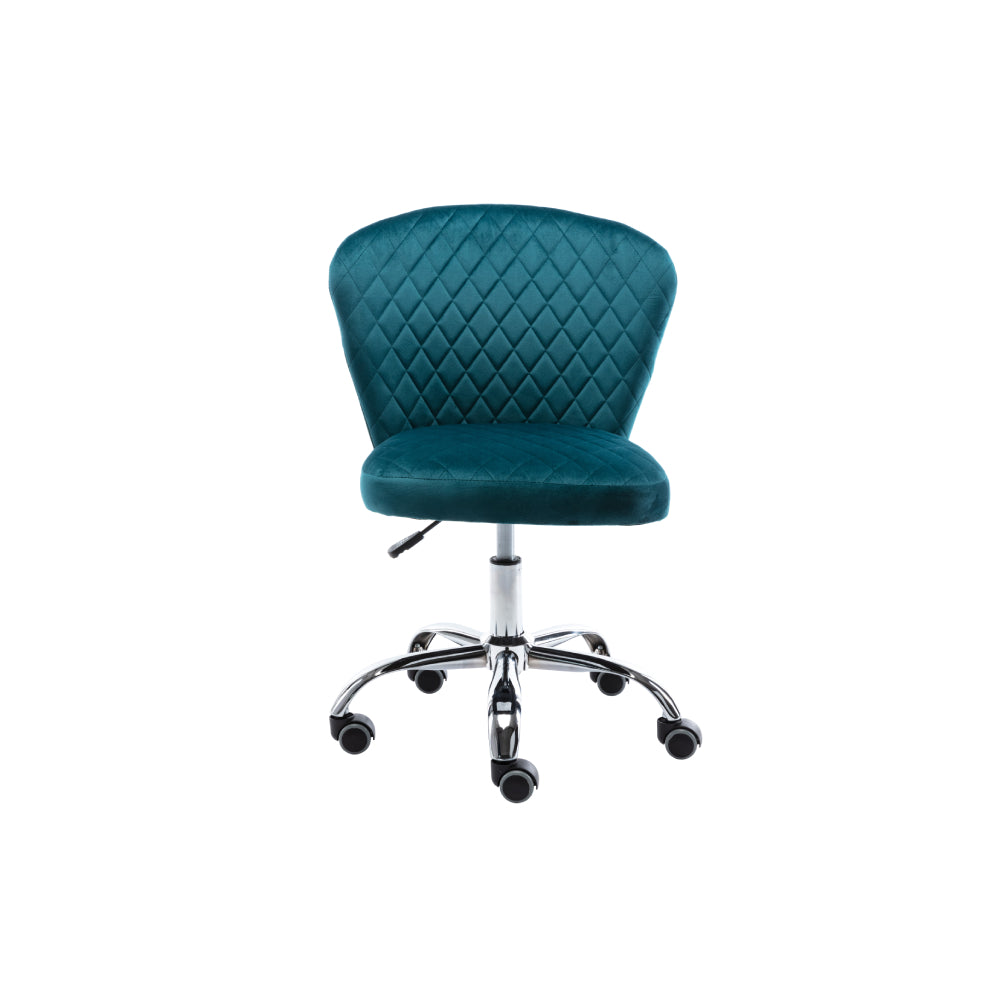 Dark Slate Gray Computer Chair Task Chair Comfortable Swivel Chair and Mid- Back with Wheels