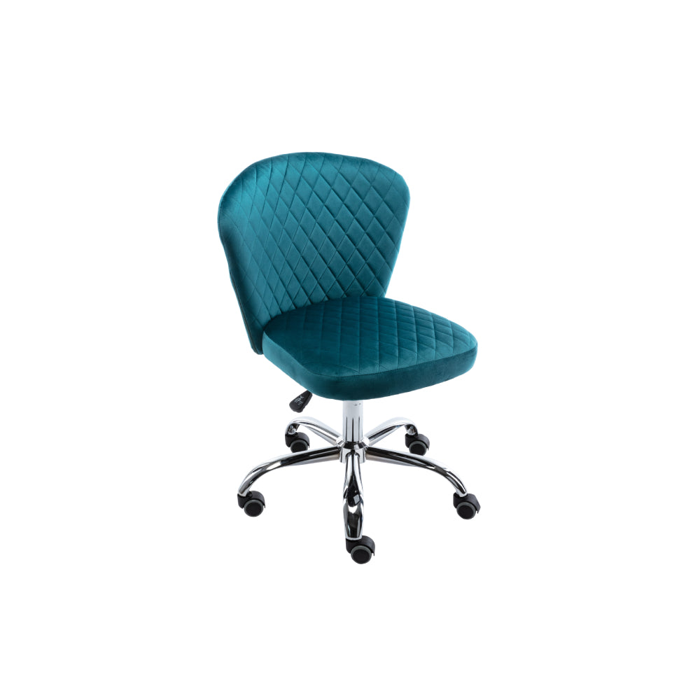 Dark Slate Gray Computer Chair Task Chair Comfortable Swivel Chair and Mid- Back with Wheels