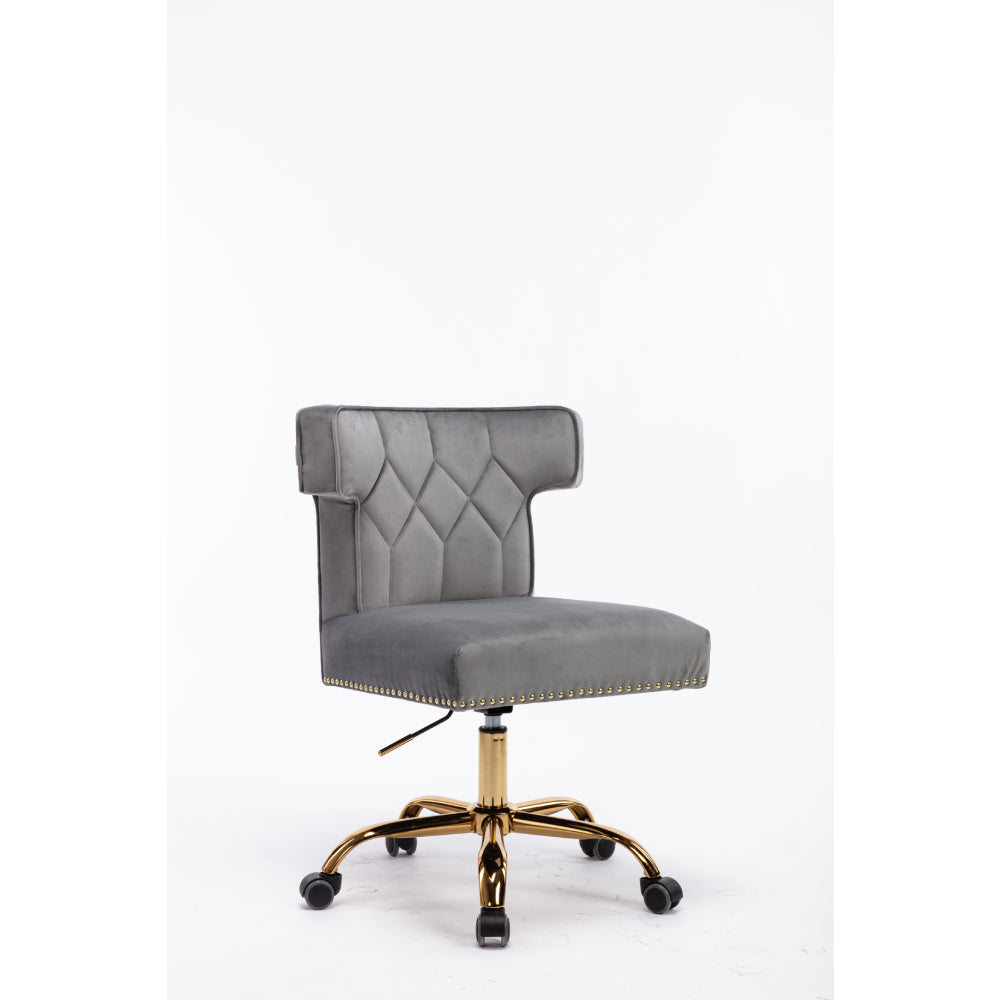 Slate Gray Swivel Wingback Chair for Living Room/Bedroom, Modern Leisure Office Chair