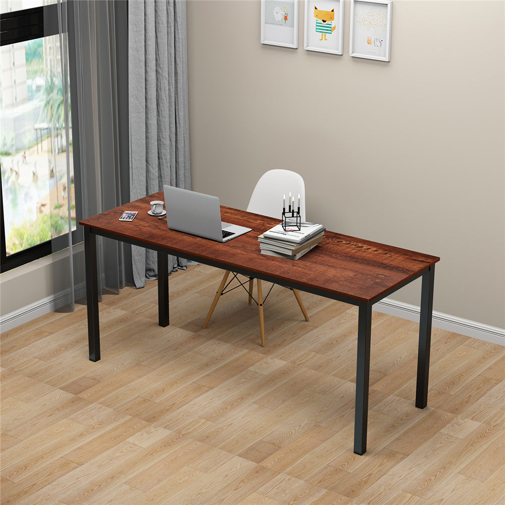 63" Modern Writing Desk Home Office Furniture Sandalwood BH63628315