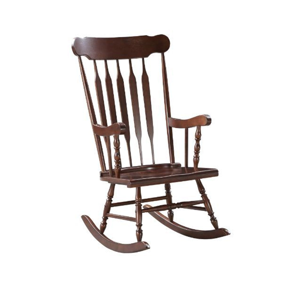 Raina Wooden Rocking Chair Living Room Cappuccino Finish BH59934