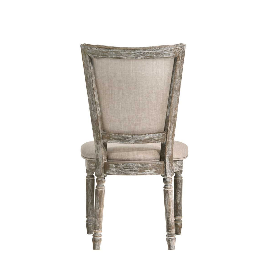 2 Counts - Armless Side Chair With Padded Seat & Back Fabric & Reclaimed Gray BH60172