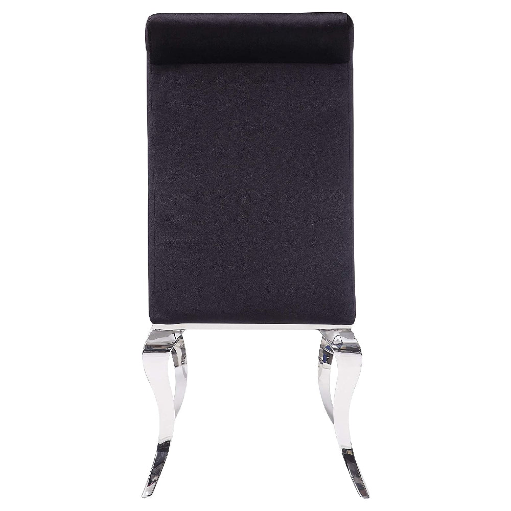 2 Counts - Fabiola Armless Side Chair With Padded & Back in Fabric & Stainless Steel BH62072