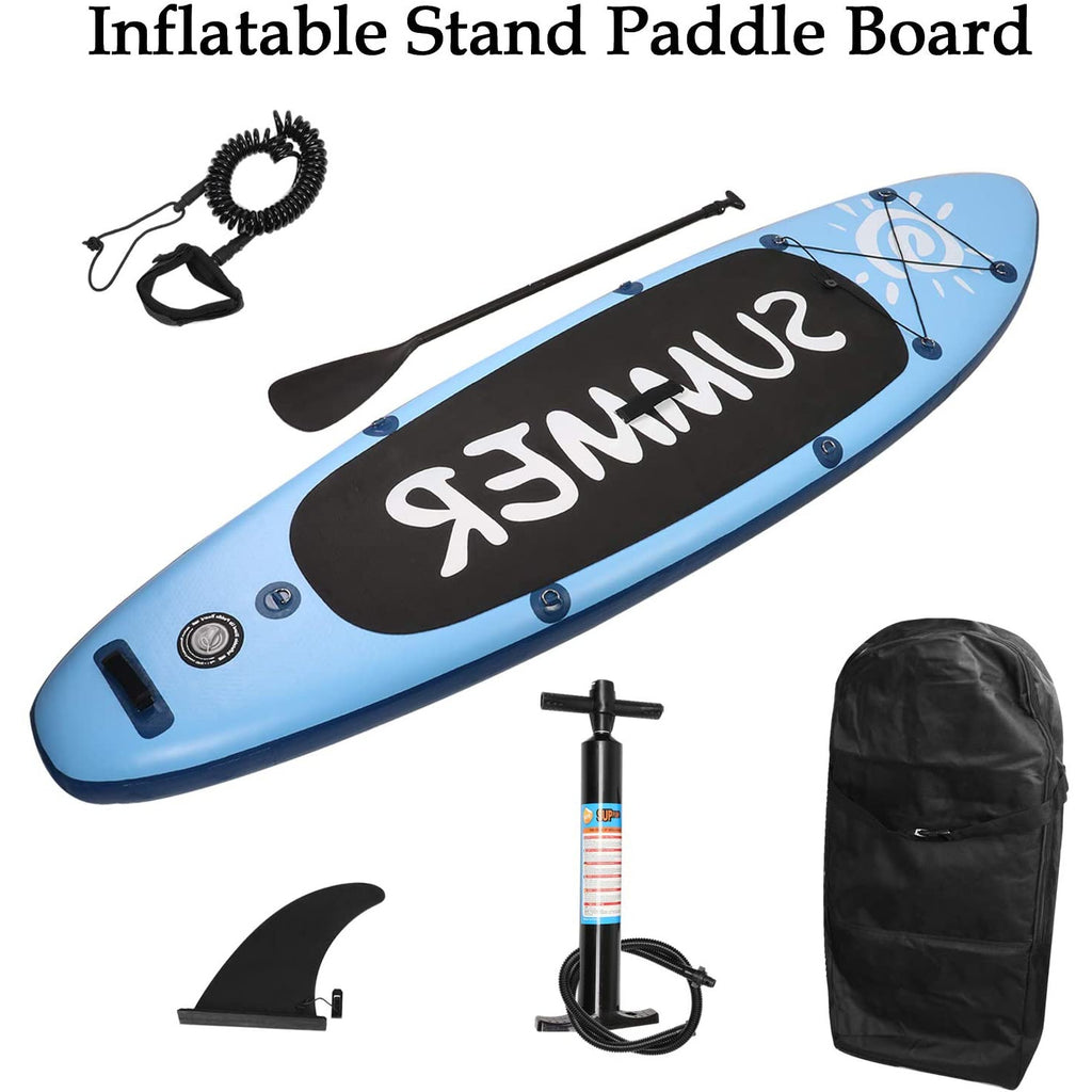 Light Blue Stand-Up Paddle Board Inflatable Surf Control Board,(Blue)