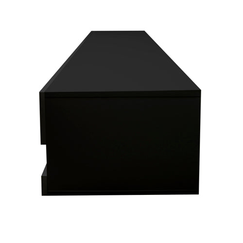 Black Wood Modern LED TV Stand, 74"