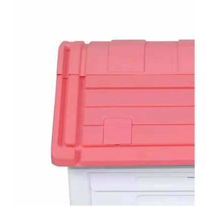 Light Coral Up to 30lb,Plastic Dog Puppy House 26 .5 H Inch(Pink/Blue)