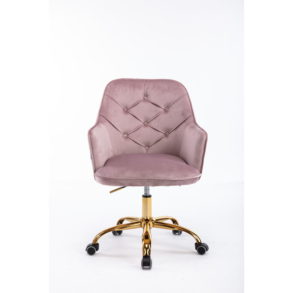 Rosy Brown Velvet Swivel Shell Chair for Living Room, Office Chair, Modern Leisure Arm Chair