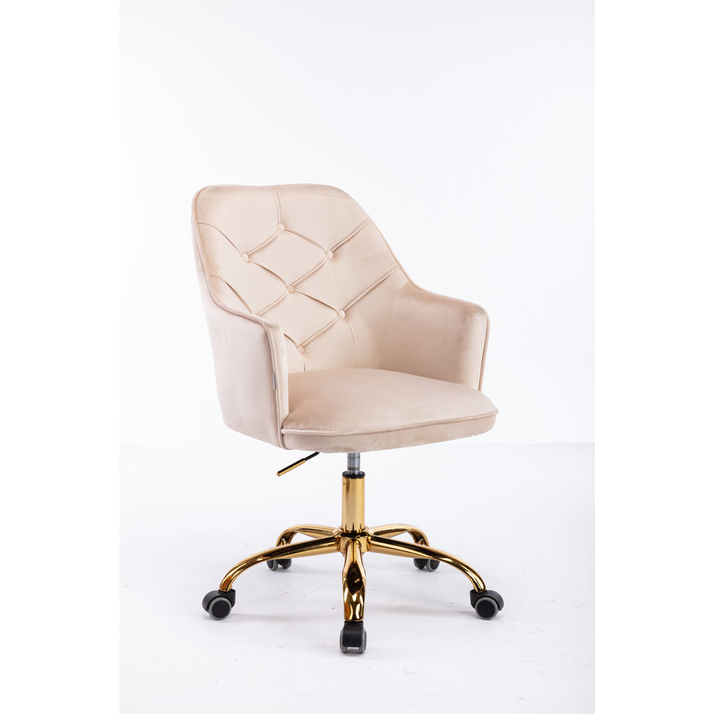 Gray Velvet Swivel Shell Chair for Living Room, Office Chair, Modern Leisure Arm Chair
