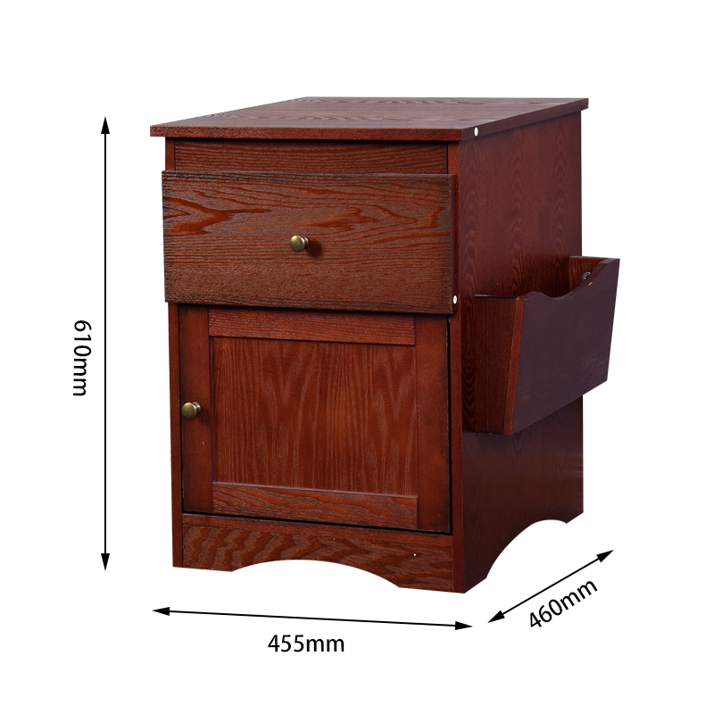 Bedroom Furniture Bedside Storage Cabinet Multifunctional Drawer Cabinet Espresso - Size