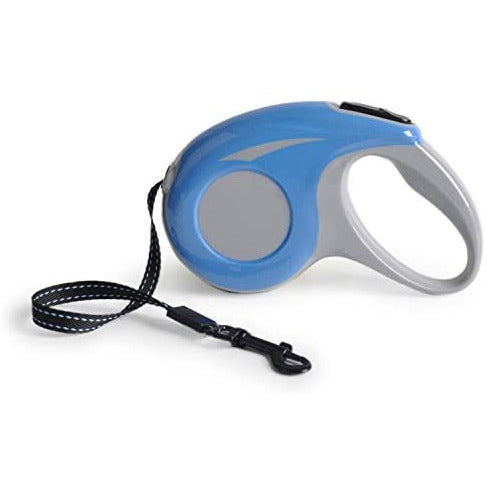 Steel Blue Pet Stop Retractable Dog Leash-11.5 Ft Small Dog up to25 Pounds