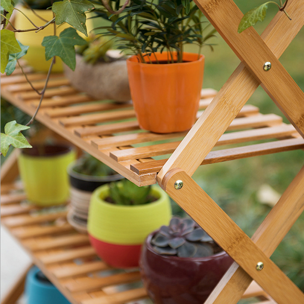 Olive Drab 5 Tier Multiple Rack Shelf Flower Plant Rack Indoor& Outdoor Table Plant Stand Shelves