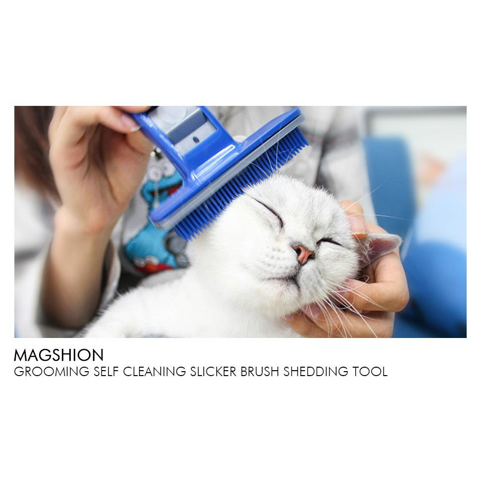 Dark Slate Blue Pet  Brush Comb Shedding Tool Hair Fur