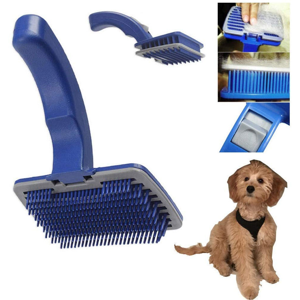 Dark Slate Blue Pet  Brush Comb Shedding Tool Hair Fur