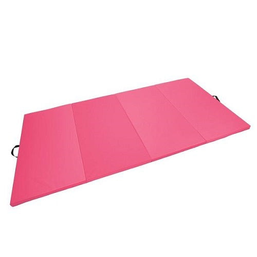 Folding Panel Exercise Gymnastics Mat Tumbling Aerobics Gym Mat - Pink